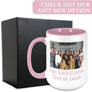 Personalized Mother's Day Coffee Mug, Custom Mum Photo Text 15 Oz Ceramic Mug, Customized Mom Gift Idea Picture Name Cup, Taza Cafe Personalizadas Fotos, Cute Gifts Mom Women Dad Men, Pink by TinyTreasures Baby Boutique