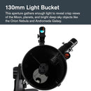 Celestron StarSense Explorer 130AZ App-Enabled Telescope – 130mm Tabletop Dobsonian with Smartphone Dock & StarSense App – iPhone & Android Compatible – Easy-to-Use for Beginners by TinyTreasures Baby Boutique