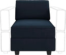 Belffin Modular Sofa Middle Module with Storage Accent Armless Chair for Modular Sectional Sofa Couch Velvet Blue by CozyNest Decor