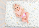 4 Pack Sage Green Fitted Nursery Sheets Breathable Neutral Unisex Baby Sheets for Boys or Girls with Leaf and Flower Design Standard Crib Sheet (Green, Crib Sheet) by TinyTreasures Baby Boutique
