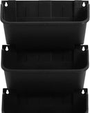 18 Pots Self-Watering Vertical Wall Planter, 39.4”L x 39.4”H Stackable Plastic Wall-Mounted Plant Grow Pots, Wall Hang Garden Planter Outdoor Indoor for Herbs Flowers Strawberries (Black) by CozyNest Decor