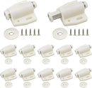 12Pack Magnetic Touch Push to Open Door Latch for Heavy Duty Door Push Release Latch Kitchen Drawer Push Catch Pop Out Latch Kitchen Closet Door Closing (White) by TinyTreasures Baby Boutique