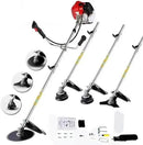 58CC Weed Wacker Brush Cutter, Gas Powered String Trimmer 4-in-1 Gas Weed Eater with 4 Detachable Heads Straight Shaft 2-Cycle for Weed, Brush(Orange) by GreenHaven Gardens