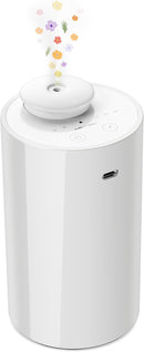 Waterless Diffuser for Essential Oil, Battery Operated Nebulizer, 0.7 Fl.Oz./ 20mL Capacity, Mini Scent Air Machine, 3 Countdown Timers & 3 Mist Levels for Home, Room, Car, Office - AN6 Cold Grey by TinyTreasures Baby Boutique