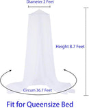 BCBYou Bed Canopy Mosquito Net with Fluorescent Stars Glow in Dark for Baby, Kids, and Adults, for Cover The Baby Crib, Kid Bed, Girls Bed Or Full Size Bed (White) by TinyTreasures Baby Boutique
