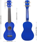 POMAIKAI Soprano Ukulele for Beginners, Ukelele 21" Beginner Instrument for Adults Wood Guitar Small (Dark blue) by TinyTreasures Baby Boutique