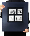 RECUTMS 600 Photo Album 4x6 Pockets Photo, Leather Cover Large Capacity Family Wedding Picture Albums Holds 600 Horizontal and Vertical Photos (Blue) by TinyTreasures Baby Boutique