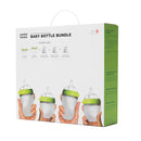 Comotomo Baby Bottle Bundle, Green, (7 Piece Set) by TinyTreasures Baby Boutique