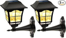 MAGGIFT 2 Pack Solar Wall Lantern Outdoor, Exterior Waterproof 15 Lumens Solar Sconce Light Fixture with Wall Mount Kit for Front Door Fence Garden Decor by GreenHaven Gardens