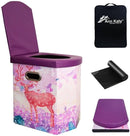 Upgrade XL Portable Toilet for Adults, Extra Large Portable Travel Floding Toilet, Camping Tall Toilets with Lid for Adults and Kids Compact Potty for Car,Hiking,Beach and Camping by TinyTreasures Baby Boutique