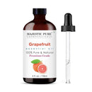 Majestic Pure Grapefruit Essential Oil with Glass Dropper - Huge 4 Fl Oz - 100% Pure and Natural Grapefruit Oil - Premium Grade Essential Oils for Diffuser, Aromatherapy, Soap and Candle Making by CozyNest Decor