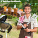 31pcs BBQ Grill Accessories Set for Men Dad, Heavy Duty Grilling Tools Gifts for Fathers Day, Stainless Steel BBQ Utensils Kit with Mats, Grill Brush in Carrying Bag Black by GreenHaven Gardens