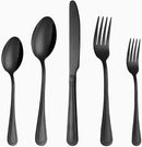 40 Pcs Black Silverware Set for 8 with Pearled Edge Handle design, Food Grade Stainless Steel Flatware Set, Eating Utensils Sets Include Fork/Knife/Spoon, Reusable Cutlery Set, Dishwasher Safe by CozyNest Decor