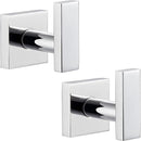 Angle Simple Bath Towel Hook 2 Pack, Stainless Steel Square Robe Coat Holder for Wall, Bathroom Kitchen Garage Wall Hook for Hanging Tools, Polished Chrome by CozyNest Decor