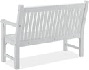Psilvam 2-Person Poly Lumber Outdoor Bench with 700 Lbs Weight Capacity – Weatherproof Garden Seating for, Balcony Porch & Park, All-Weather Fade-Resistant Patio Furniture (White) by CozyNest Decor