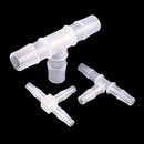 3/16" Tee Fitting Equal Barb 3 Way Hose Barb Fitting，Splicer Joint Mender Adapter Union Fitting for Fuel Gas Liquid Air (Pack of 5)