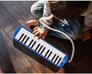 EastRock 37 Key Melodica Instrument Keyboard Soprano Piano Style with Mouthpiece Tube Sets and Carrying Bag for Beginners Adults Gift Blue by TinyTreasures Baby Boutique