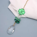 Crystal Hanging Decorations-Hanging Ornament Crystals with Leaf Clover Suncatchers with Crystal Ball for Home, Office, Garden and Festival Decoration by GreenHaven Gardens