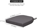 19 x 19 Inch Outdoor Seat Cushions for Patio Furniture with Non Slip and Ties Waterproof & UV Resistant Round Corner Outdoor Chair Cushions Replacement Set of 2, Gray by GreenHaven Gardens