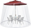 9-11 FT Umbrella Net for Outdoor Umbrella, Universal Hanging Mosquito Net for Patio,Polyester Mesh Umbrella Screen for Patio Tables with Zipper(White) by GreenHaven Gardens