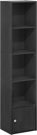 Furinno Luder Shelf Bookcase with 1 Door Storage Cabinet, Blackwood by TinyTreasures Baby Boutique