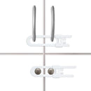 Vmaisi Baby Sliding Cabinet Locks - 4 Pack Adjustable U Shaped Child Safety Locks,Childproof Latches for Kitchen Bathroom Storage Cupboards Doors, Handles and Knobs White (4) by TinyTreasures Baby Boutique