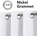 H.VERSAILTEX Thermal Insulated Room Darkening White Curtains for Bedroom/Living Room - Classic Grommet Top (2 Panels, White, 52 Inch by 45 Inch) by CozyNest Decor