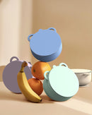 Baby Suction Bowls with Lids 4-Pack, 2-in-1 Stainless Steel 304 Toddler Bowl & Removable Silicone Suction Kids Bowl Plate Set Non Toxic Snack Dishes for Self-Feeding, Twilight Meadow by TinyTreasures Baby Boutique