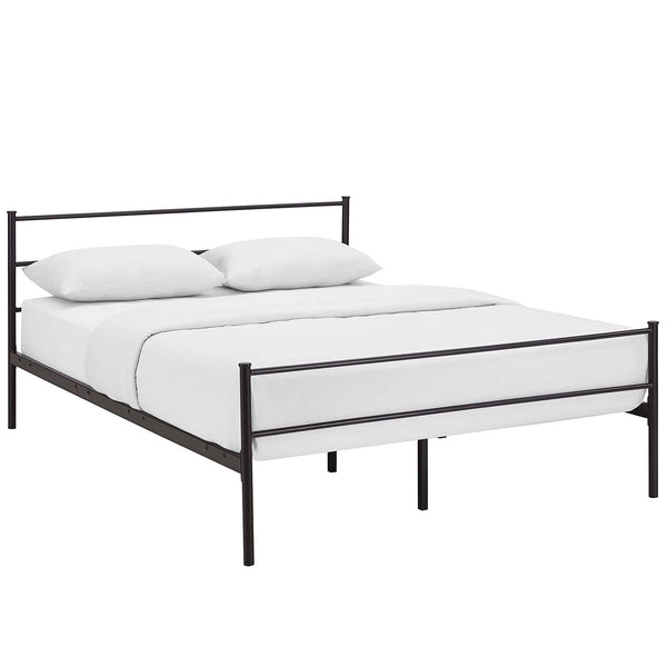 CasaFoyer Alina Platform Full Bed Frame | Rustic Charm | Sturdy Steel Frame | Supports 1323 lbs | No Box Spring Needed | Fits Memory Foam, Spring, Latex, Hybrid Mattresses | Mattress not included, photo 2 of 4