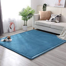 Loartee Coral Velvet Crawling Rug (6'8"x 6'8", Blue) for Toddler Children Play Area Rug Yoga Mat Exercise Pad Carpet by TinyTreasures Baby Boutique