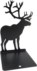 Winterworm Fashion Creative Cartoon Cute Iron Elk Moose Pattern Nonskid Metal Office Desk Bookends (Black) by CozyNest Decor