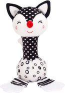 D-KINGCHY Baby Toys 0-12 Months, Black and White Newborn Toys, Soft Plush Rattle Stuffed Animal Toy with Teether and Sound, Developmental Hand Grip Toys (Fox) by TinyTreasures Baby Boutique
