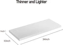 Wall Shelf Set of 2, White Floating Shelves 24 in W x 10 in D x 1 in H, Wooden Floating Wall Shelf with Invisible Brackets for Living Room/Bedroom/Bathroom/Kitchen Storage and Decor by CozyNest Decor