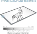 LitEnergy A2 LED Copy Board Light Tracing Box, Ultra-Thin Adjustable Artcraft LED Trace Light Pad for Tattoo Drawing, Streaming, Sketching, Animation, Stenciling (Silver) by TinyTreasures Baby Boutique