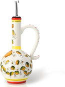 15Oz Ceramic Handmade Oil Dispenser with 3 olive design by CozyNest Decor