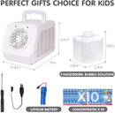 Automatic Rotating Bubble Machine 12 Holes Bubble Blower Plugin or Battery Operated Portable Bubble Maker 20000+ Big Bubbles Per Minute Bubbles for Outdoor Wedding Birthday Easter Party by TinyTreasures Baby Boutique