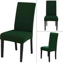 JQinHome Chair Covers for Dining Chairs, High Stretch Removable Washable Chair Protector Cover Set of 4, Chair Slipcovers for Dining Room, Kitchen,Home Party,Wedding Ceremony(Hunter Green, 4PC) by CozyNest Decor