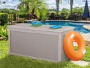 Vixzen 260 Gallon Resin Deck Box, Lockable Outdoor Storage Box for Patio Cushions Storage Furniture,Garden Tools, Pool Supplies, Weatherproof and UV Resistant- Grey by CozyNest Decor