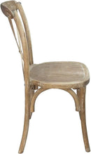 EMMA + OLIVER Natural with White Grain X-Back Chair by CozyNest Decor