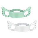 Silicone Baby Bottle Handles - 2PCS Easy Grip Handles for Wide-Neck Bottles (Green/White) by TinyTreasures Baby Boutique
