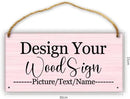 Personalized Rustic Wooden Sign, Custom Plaque Wall Hanging, Art Wood Board Sign for House, Customized Name Sign, Gifts for Family Members Teachers Friends 11.8x5.9 inch by CozyNest Decor
