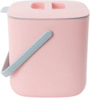Blue Ginkgo Kitchen Compost Bin [2.6L / 0.69 GAL] – Filter-Free, Odor-Tight Countertop Food Waste Pail with Handle (Made in Korea, Pink) by GreenHaven Gardens