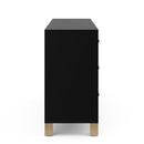 Storkcraft California 6-Drawer Double Dresser (Black with Driftwood) - GREENGUARD Gold Certified, Interlocking Drawer System, Dresser Drawer Organizer for Kids Bedroom by TinyTreasures Baby Boutique