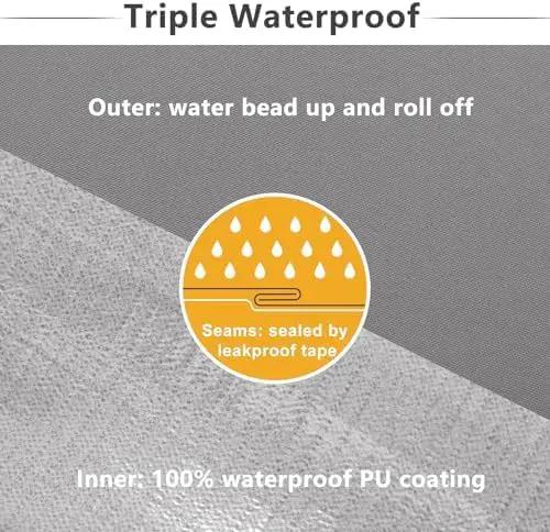 Favoyard Patio Chair Cushions 20 x 20 x 3 Inch Waterproof Outdoor Seat Cushions for Patio Furniture 3-Year Color Fastness Garden Sofa Couch Chair Pads with Handle & Adjustable Straps Set of 2, Grey, photo 4 of 6