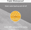 Favoyard Patio Chair Cushions 20 x 20 x 3 Inch Waterproof Outdoor Seat Cushions for Patio Furniture 3-Year Color Fastness Garden Sofa Couch Chair Pads with Handle & Adjustable Straps Set of 2, Grey by GreenHaven Gardens