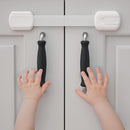 4our Kiddies Child Safety Cabinet Locks for Babies (2 Pack) Child Proof Latches for Cabinets and Drawers Doors, Baby Proofing Cabinet Strap Locks for Cupboards, Fridge, Toilet and Closet by TinyTreasures Baby Boutique