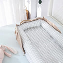 Baby Lounger for Newborn Portable Bag,Baby Nest Play Gym mat with Strap,Newborn Lounger Adjustable Size & Inner Zipper Lengthen Space to 24 Months(Gray Thousand Bird Check) by TinyTreasures Baby Boutique