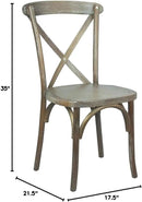 EMMA + OLIVER Medium with White Grain X-Back Chair