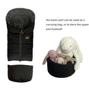 Length Ajustable Waterproof Stroller Winter Cover for All Stroller, Universal Stroller Winter Bunting Bag XL,Good for Infant to Y5 pre-School Kids by TinyTreasures Baby Boutique