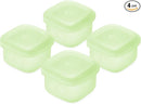 Olababy Clear Sense Silicone Storage Containers 4pk for Baby Food, Snacks, Formula, Puree, Sauce & More | Micro Plastic & BPA-Free | Daycare Essentials for Toddlers and Kids (Kiwi, 2 oz / 60 ml) by TinyTreasures Baby Boutique
